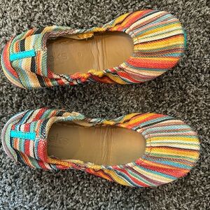 Tieks by Gavrieli size 6 striped slip on shoes